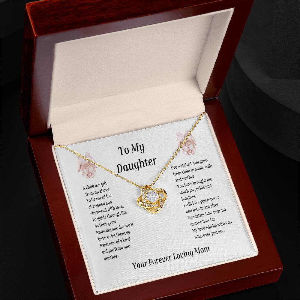 Love Knot Necklace Mom to Daughter, I will always be here for you