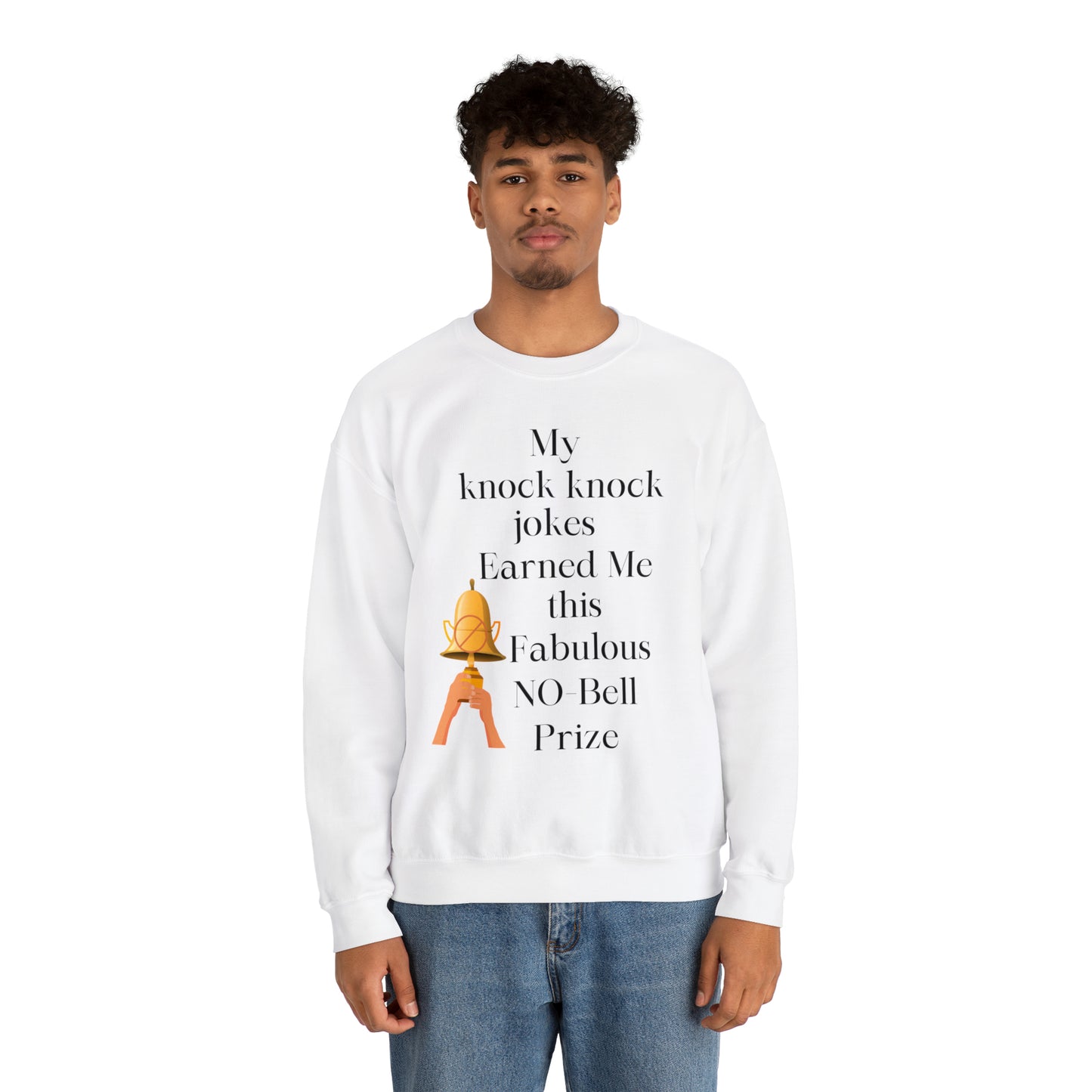 Knock Knock Jokes, No Bell Prize Crewneck Sweatshirt